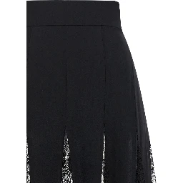 Black Silk Midi Skirt