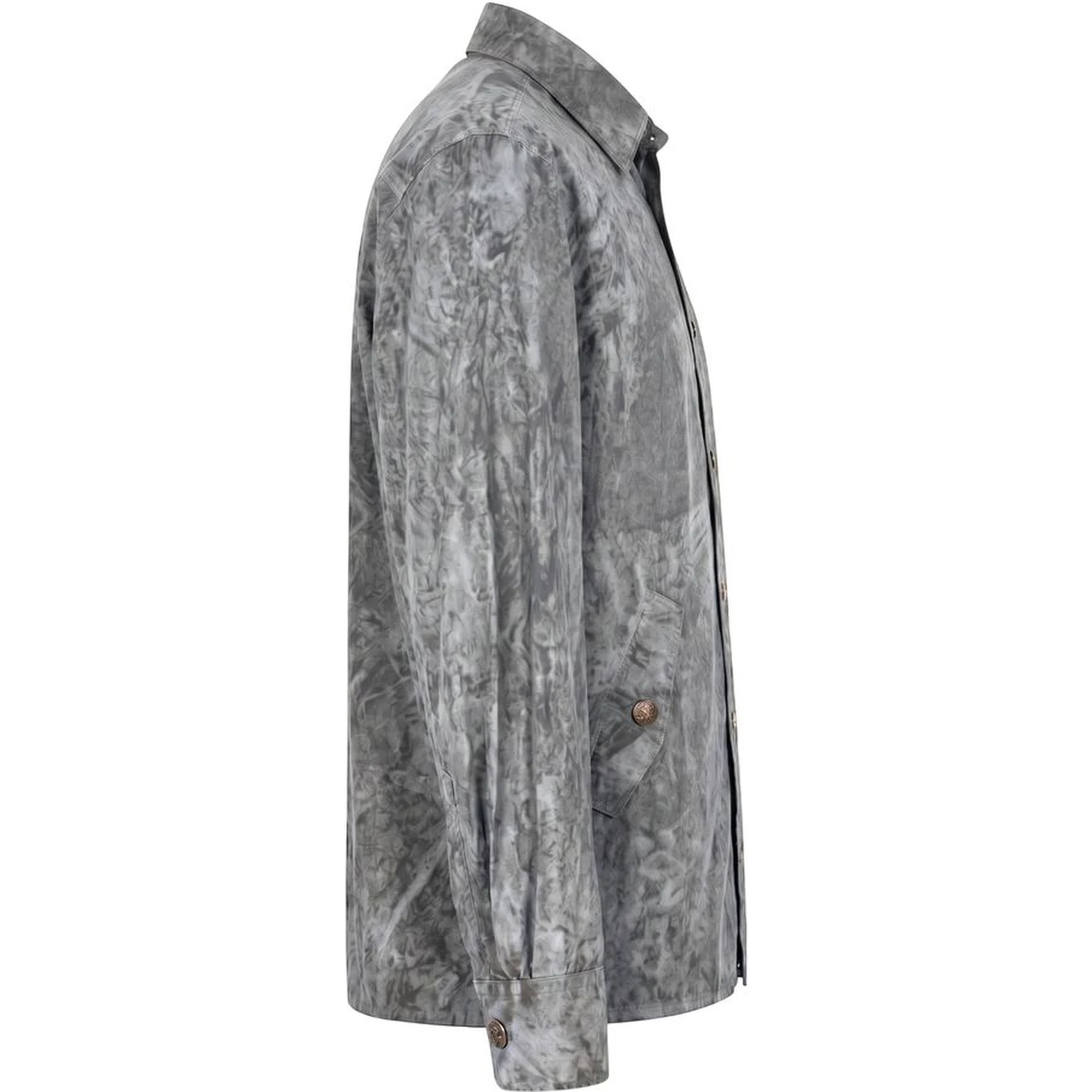 Grey Viscose Men Shirt