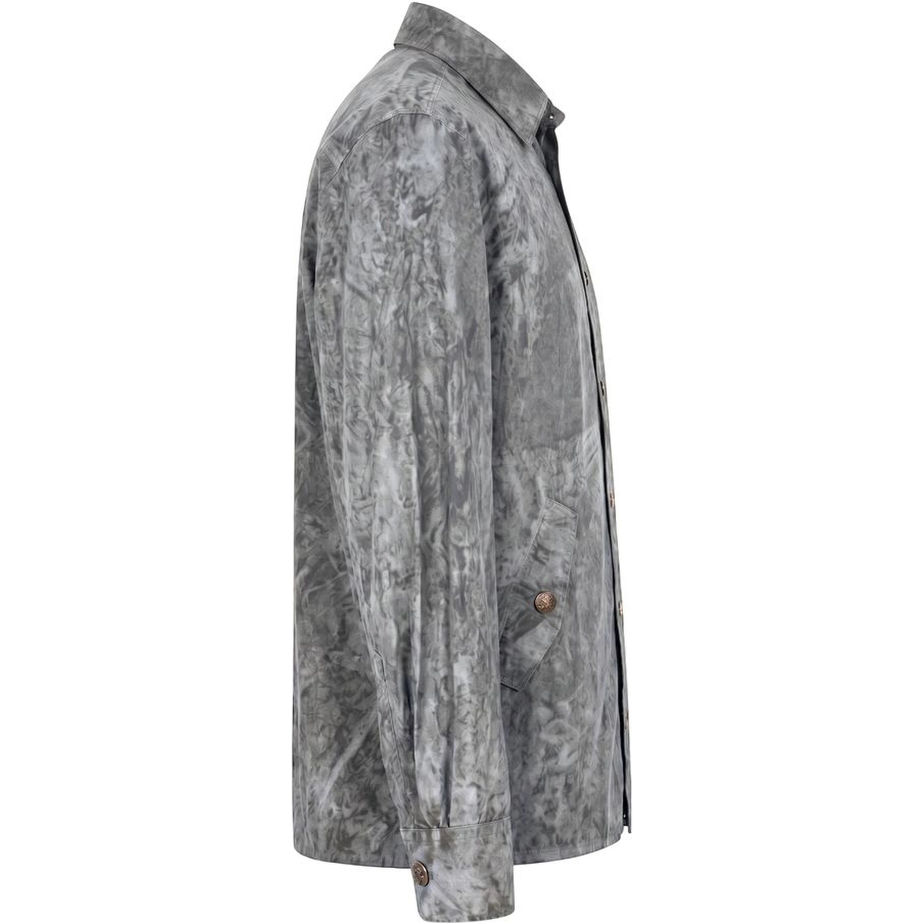 Grey Viscose Men Shirt