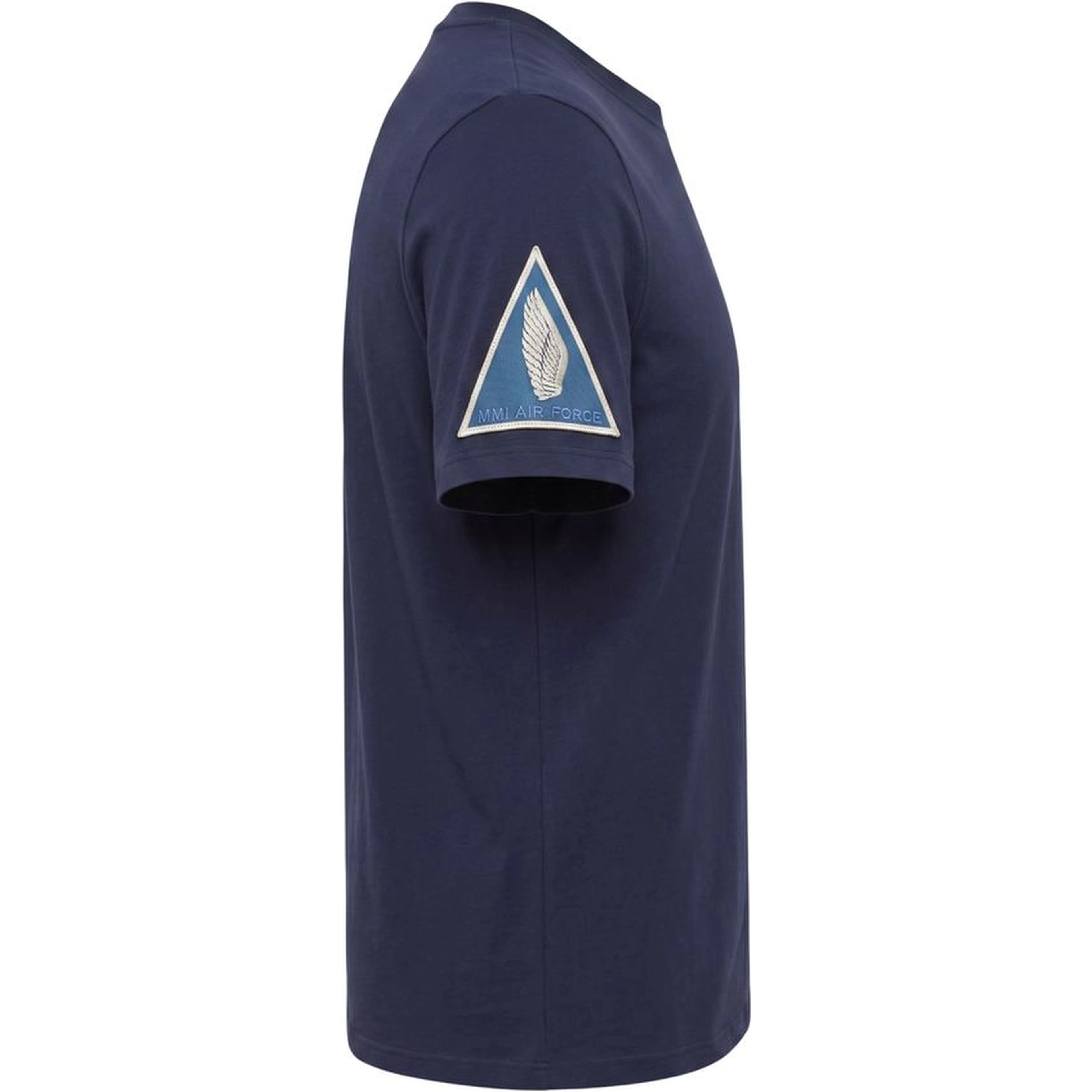 Blue Cotton Men T-shirt