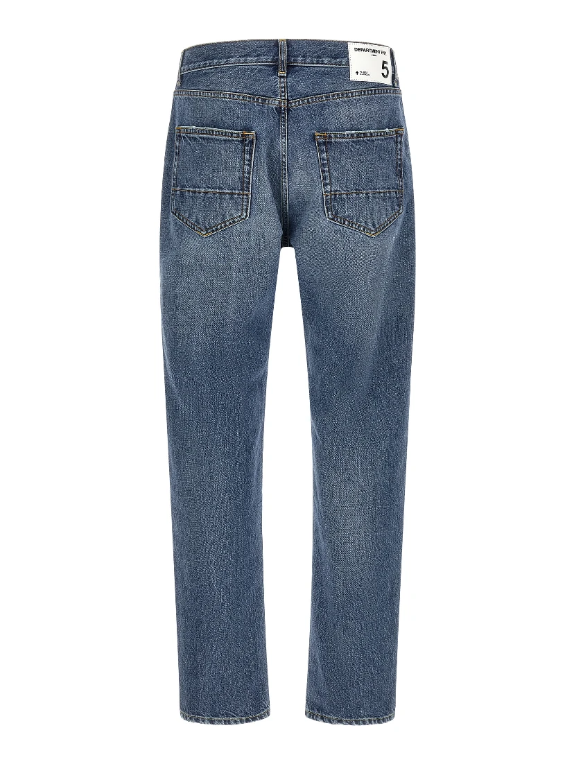 Blue Cotton Relaxed Fit Jeans