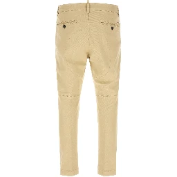 Beige Cotton Cargo Pants