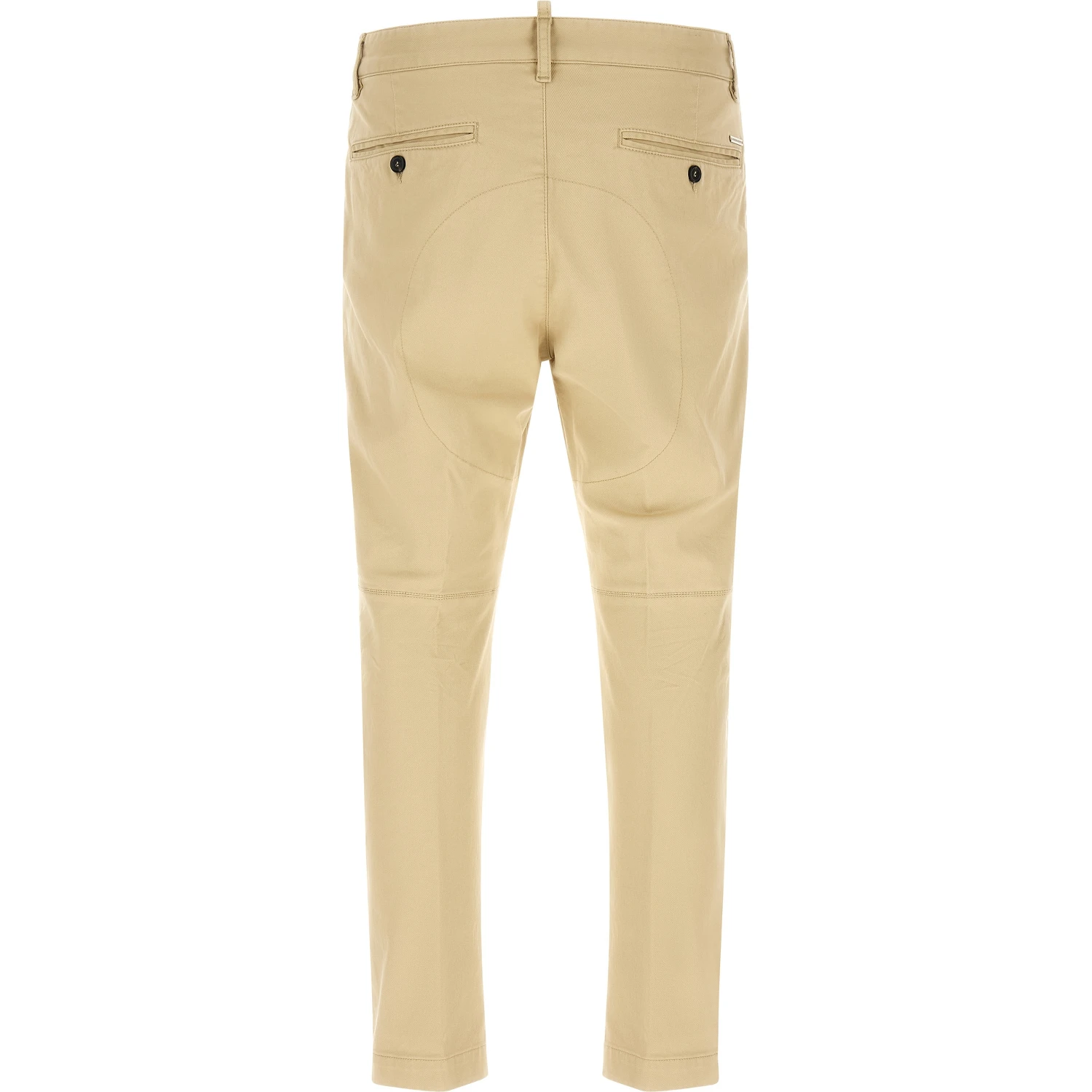 Beige Cotton Cargo Pants