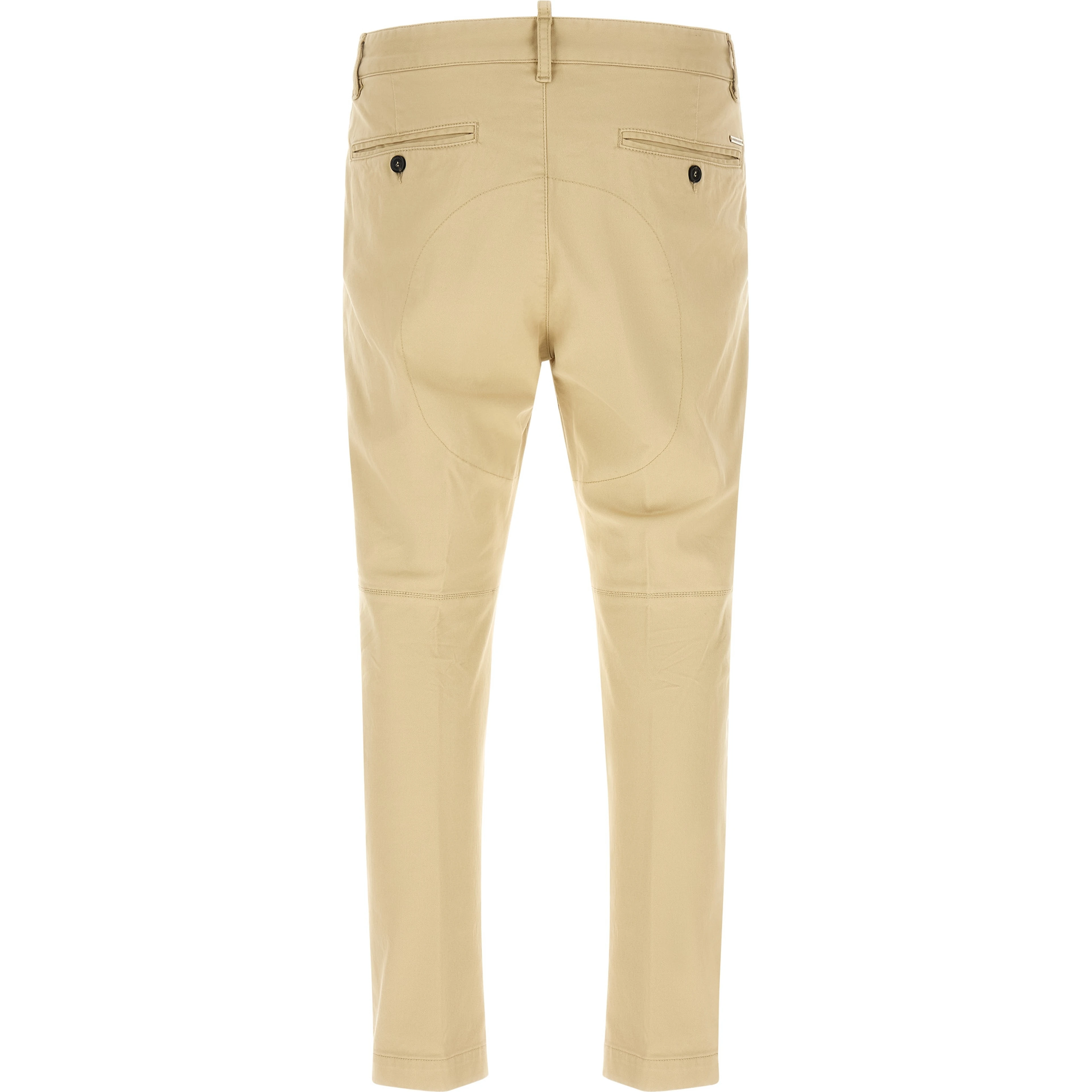 Beige Cotton Cargo Pants
