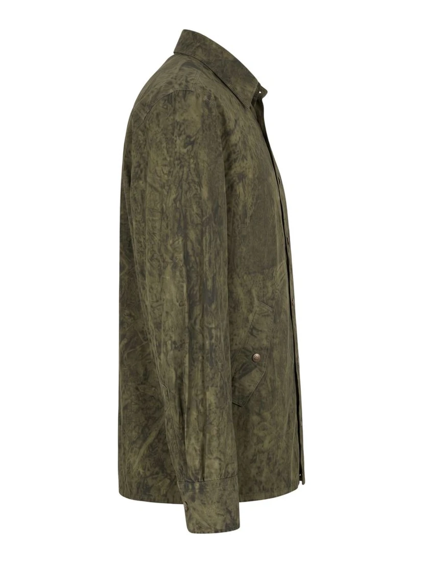 Green Viscose Men's Shirt