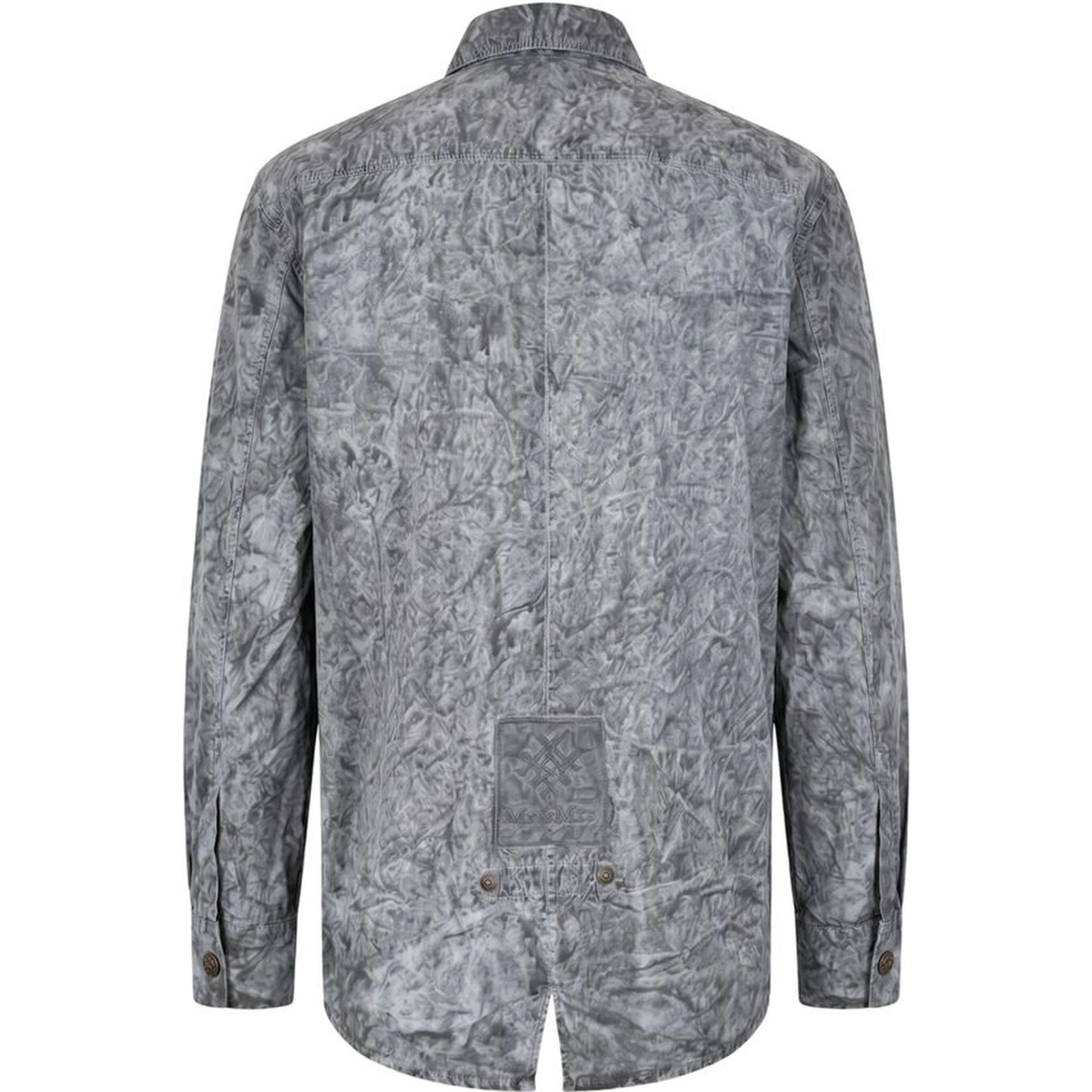 Grey Viscose Men Shirt