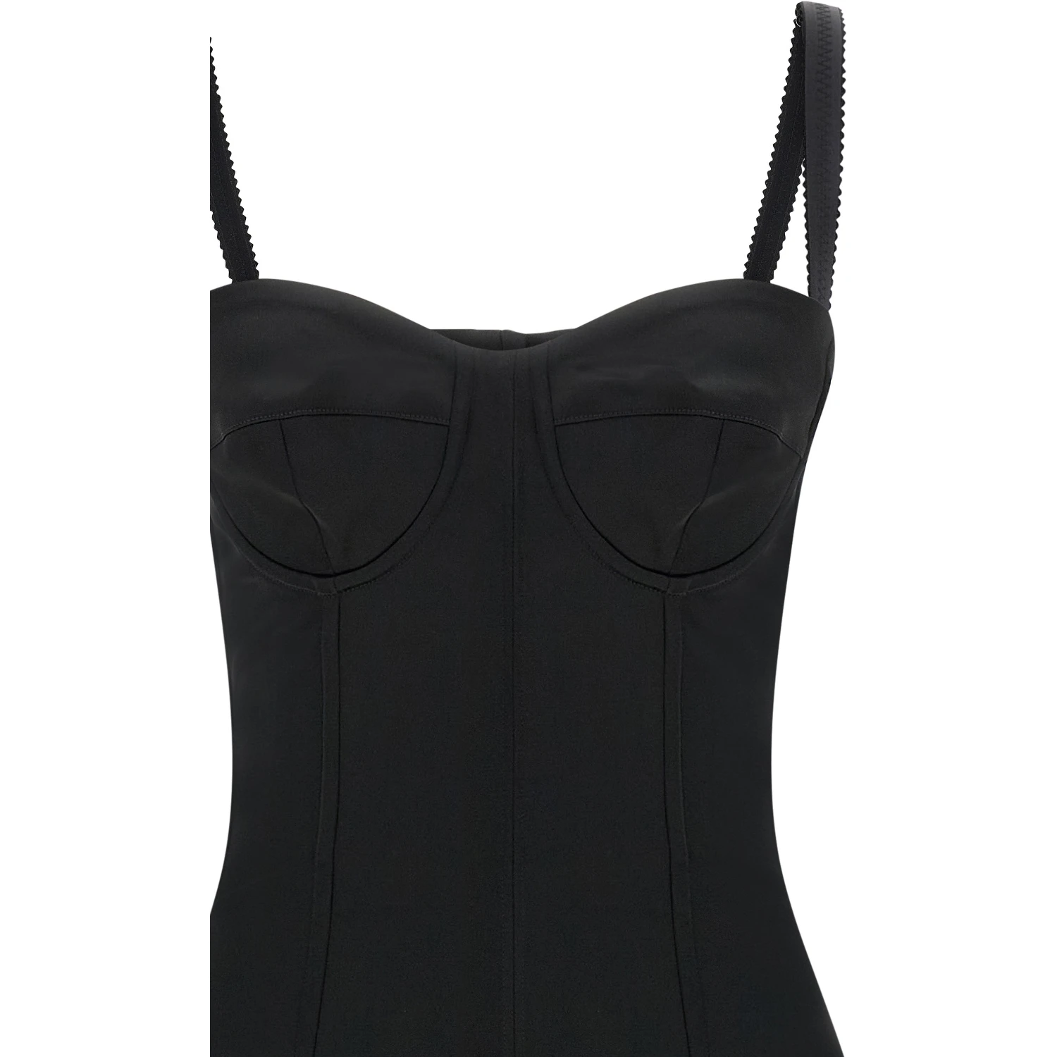 Black Acetate Midi Dress