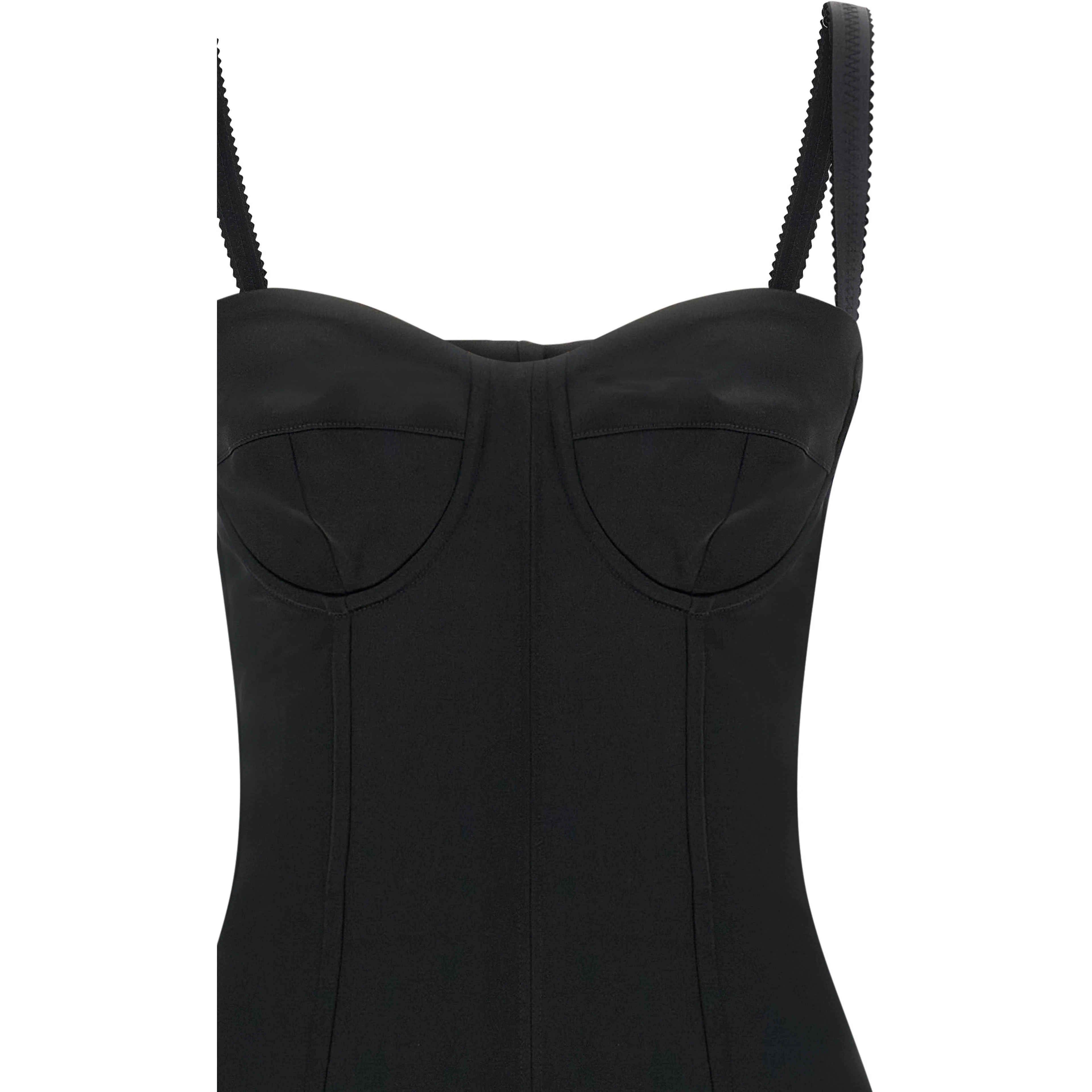 Black Acetate Midi Dress