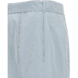 Blue Polyester Mini Skirt