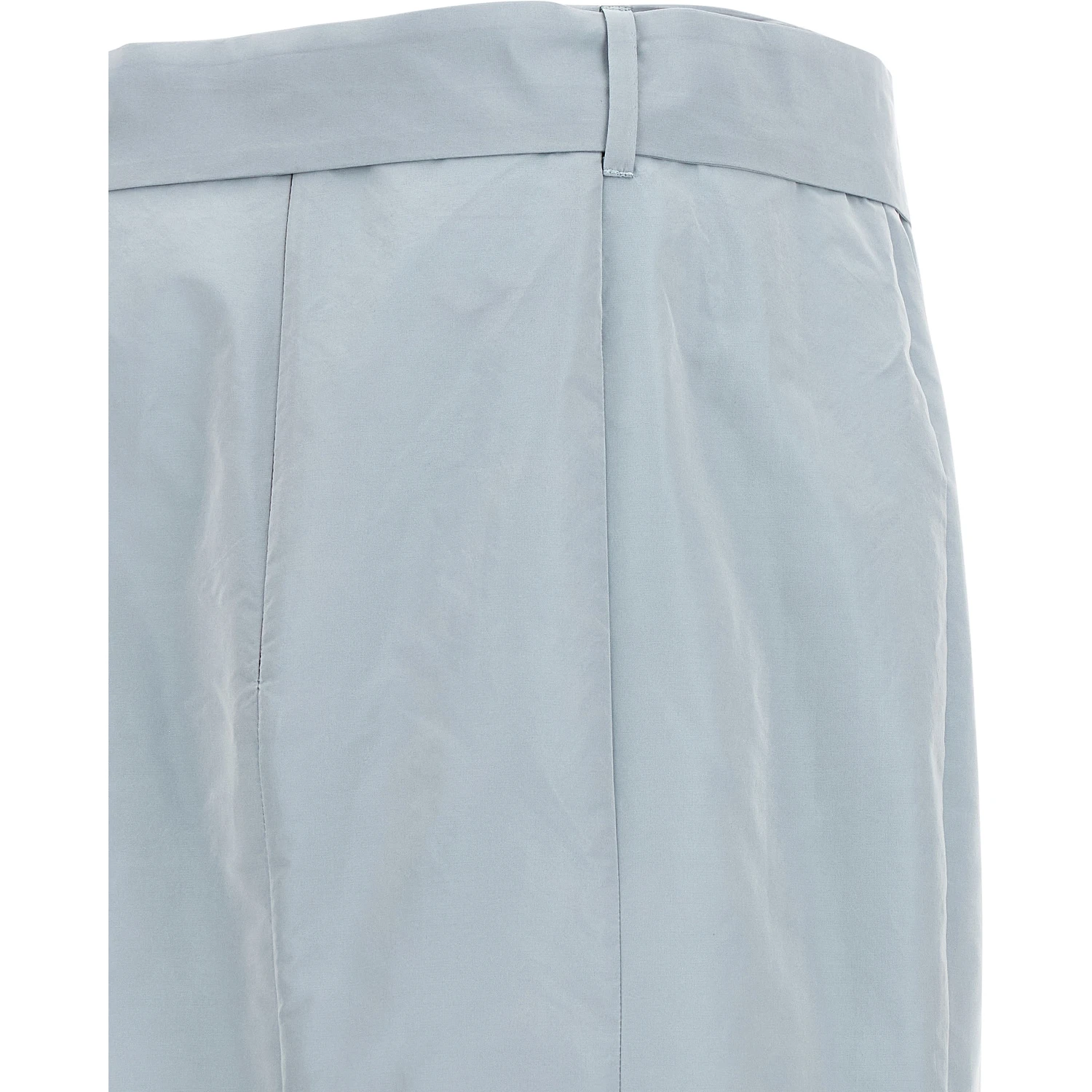 Blue Polyester Mini Skirt