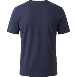 Blue Cotton Men T-shirt