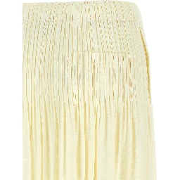 Bicolor Polyester Midi Skirt