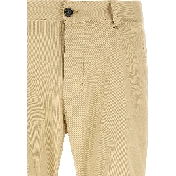 Beige Cotton Cargo Pants