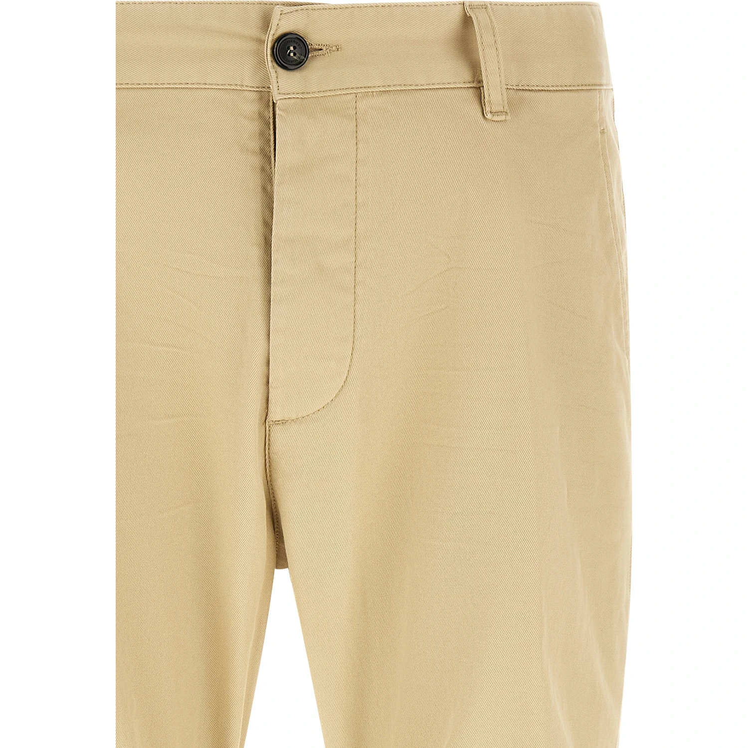 Beige Cotton Cargo Pants