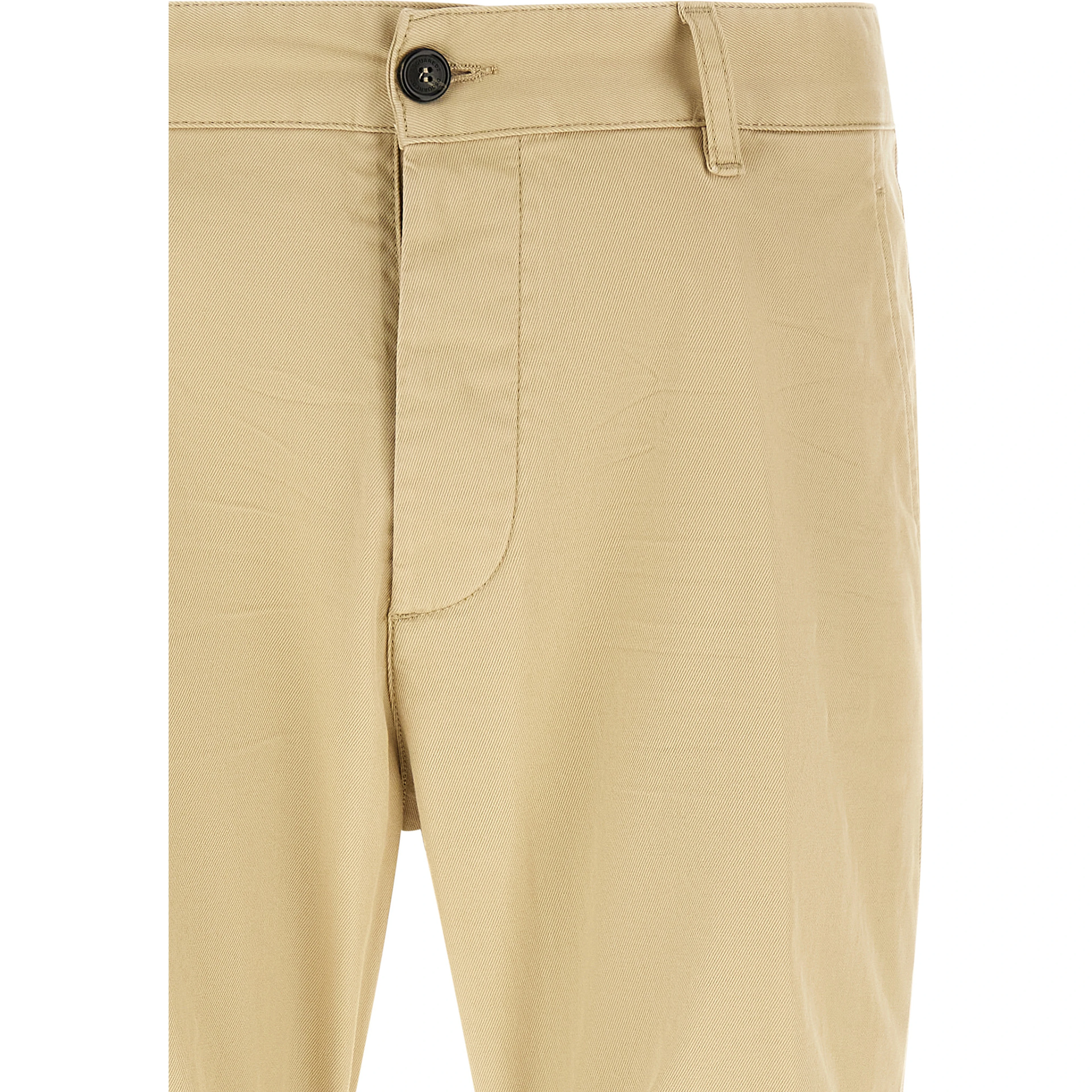 Beige Cotton Cargo Pants