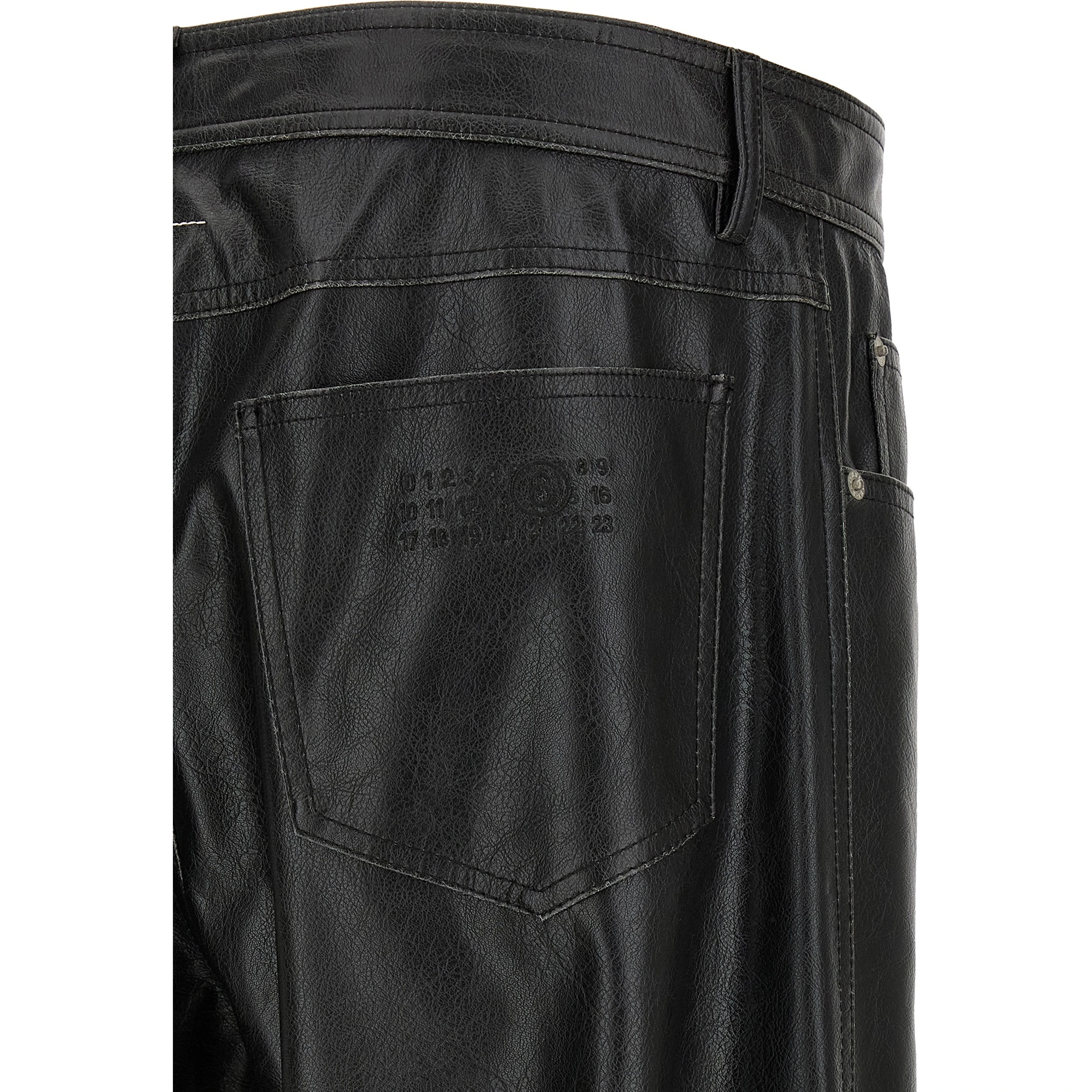 Black Polyester Casual Pants