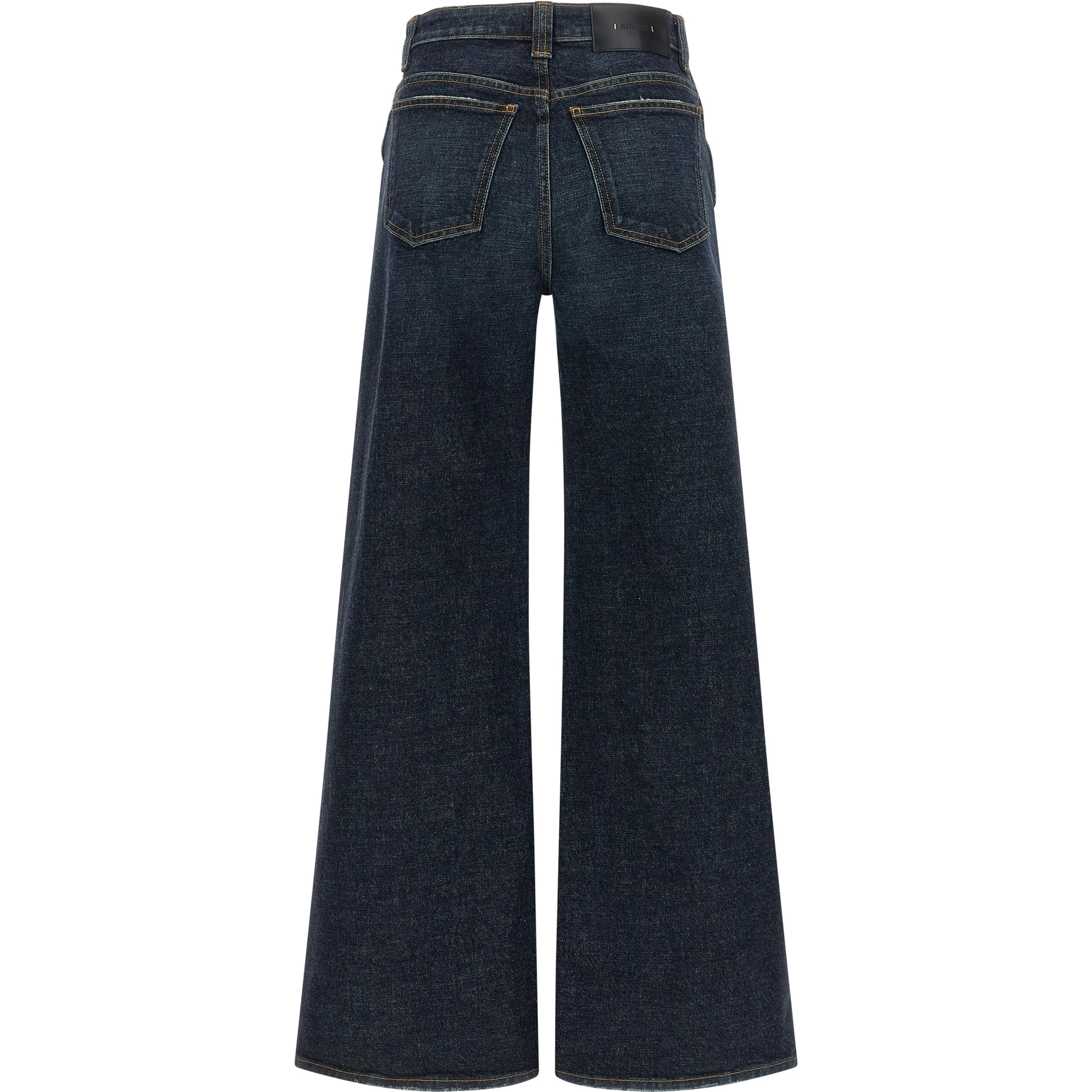 Blue Cotton Flared Jeans