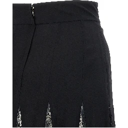 Black Silk Midi Skirt
