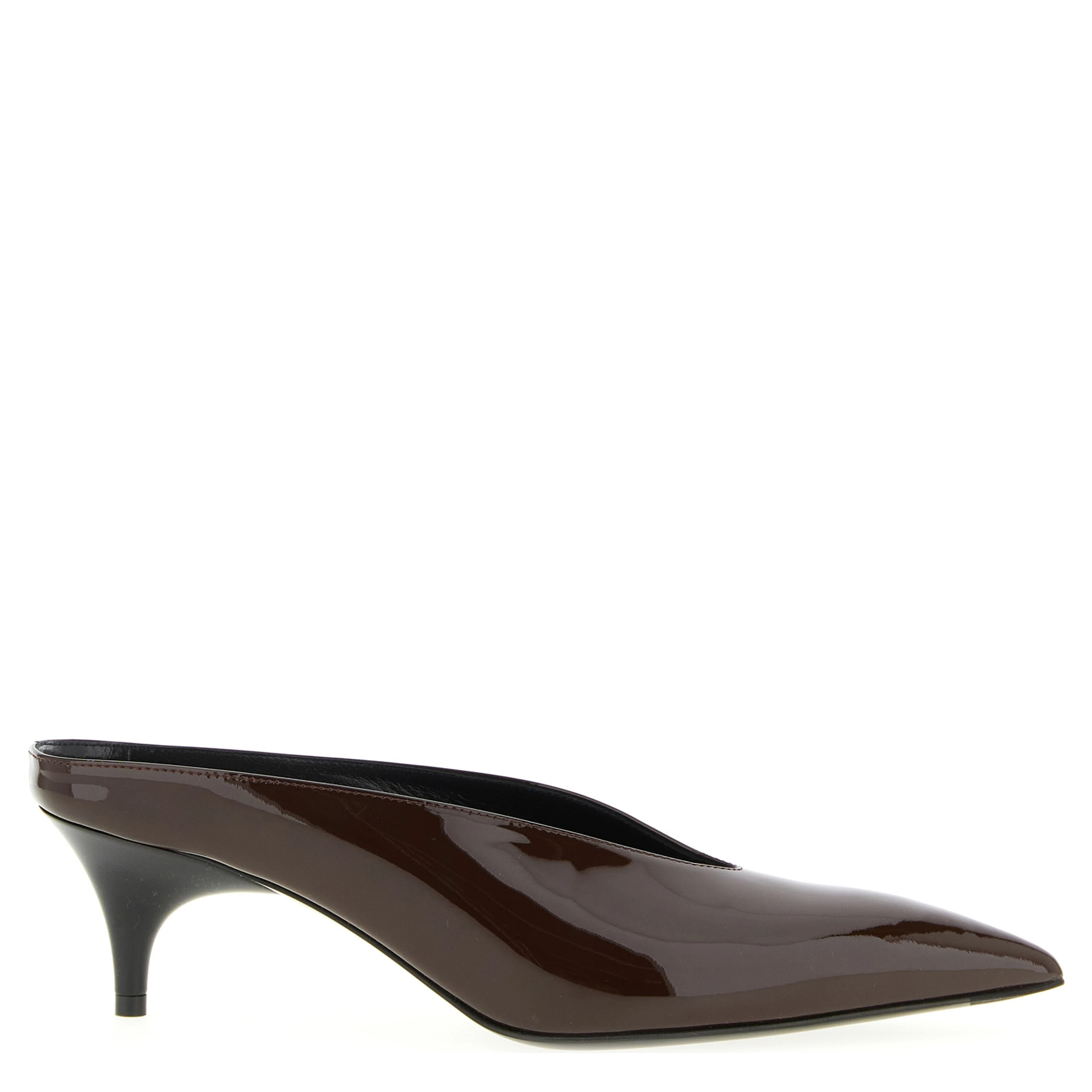 Bordeaux Calfskin Mid Heel Pumps
