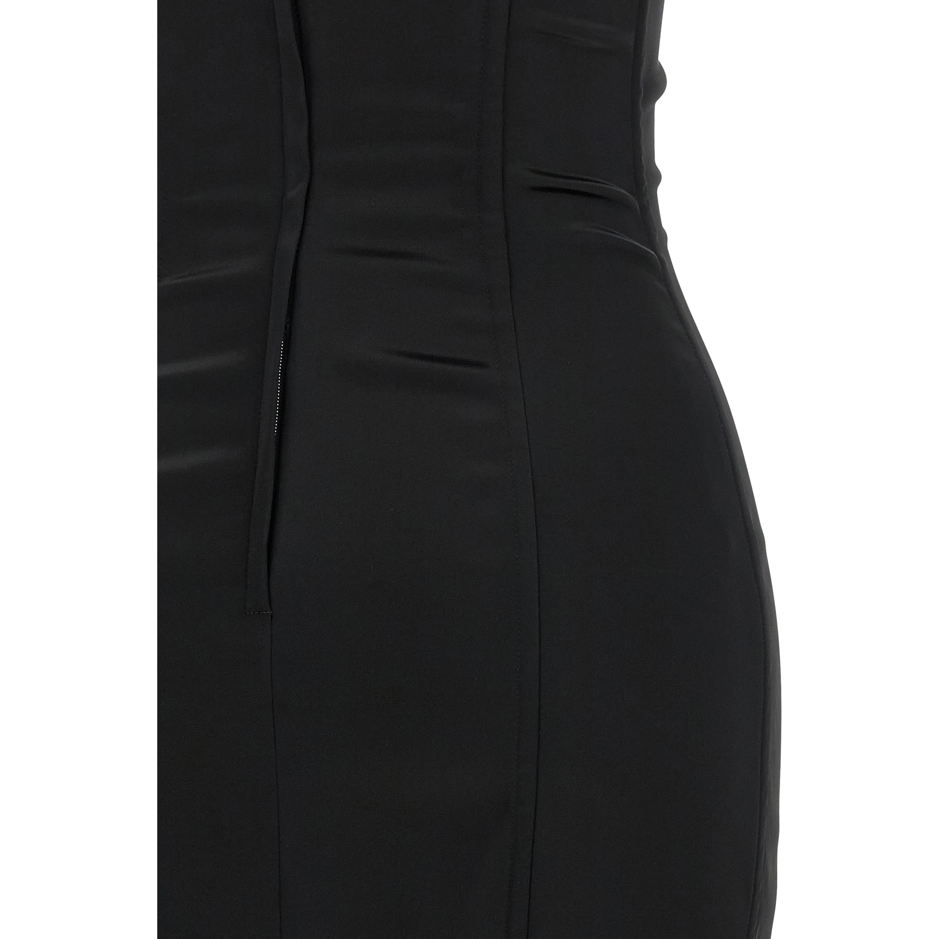 Black Acetate Midi Dress