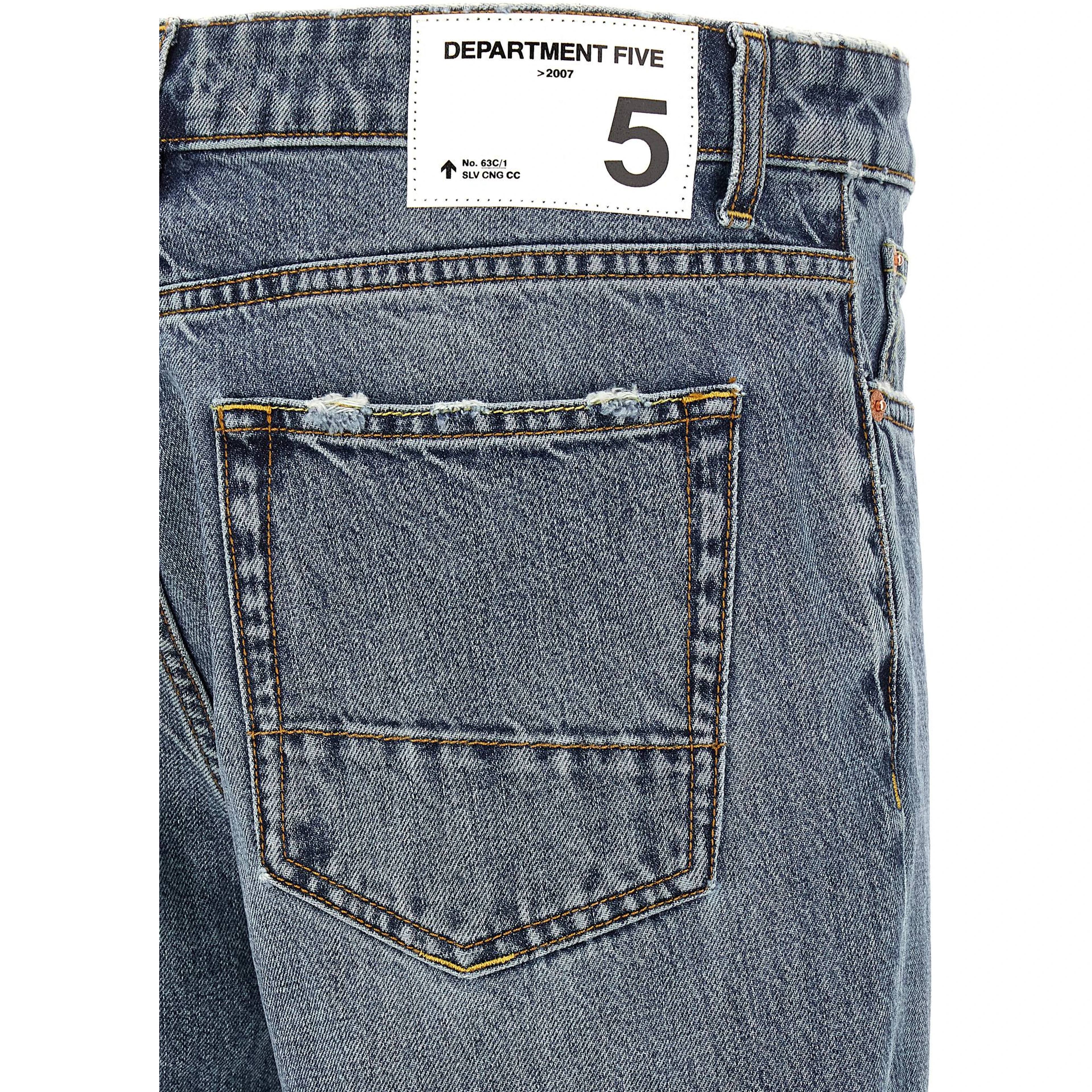 Blue Cotton Relaxed Fit Jeans