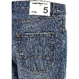 Blue Cotton Relaxed Fit Jeans