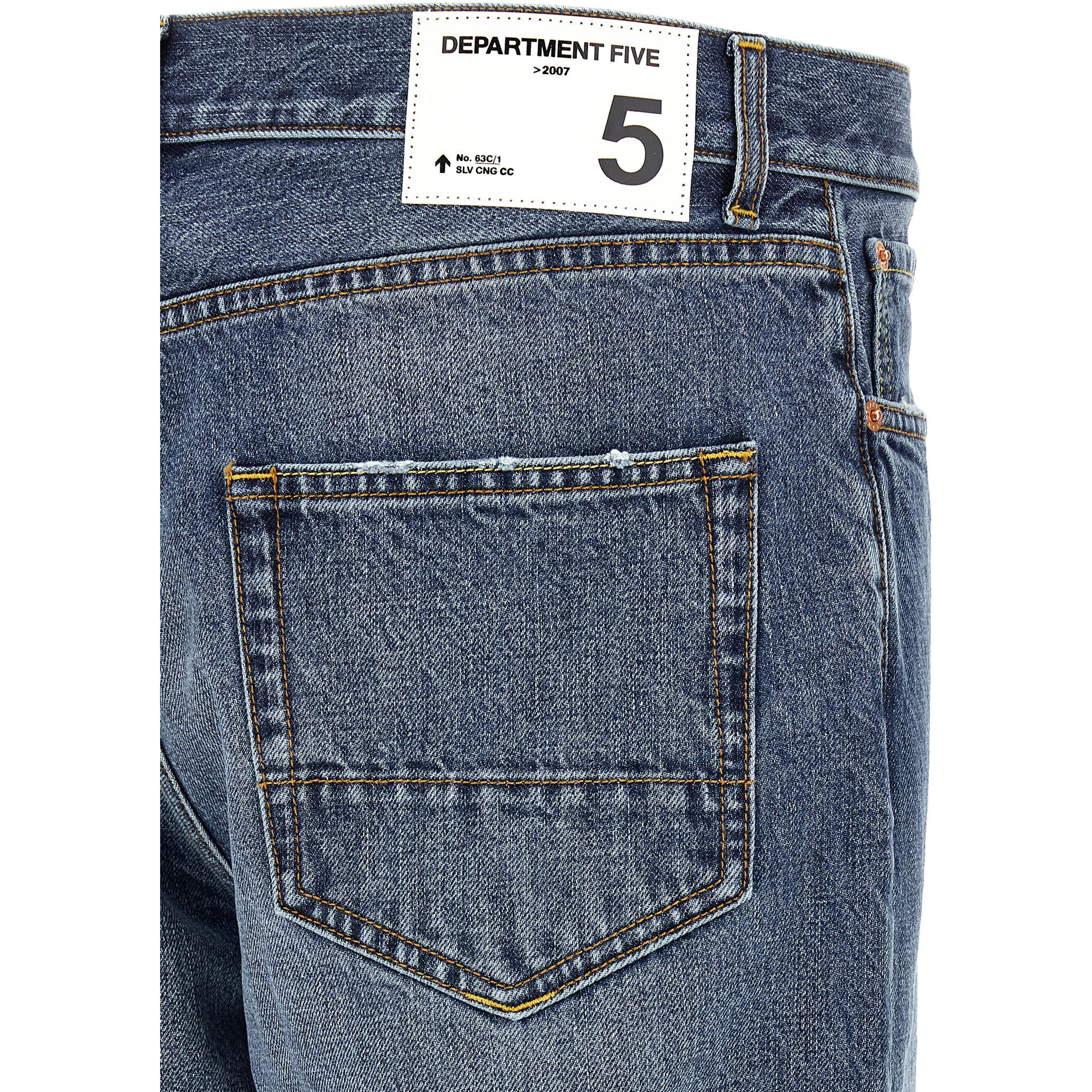 Blue Cotton Relaxed Fit Jeans