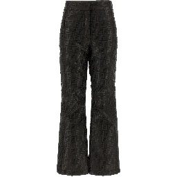 Brown Cotton Athletic Pants