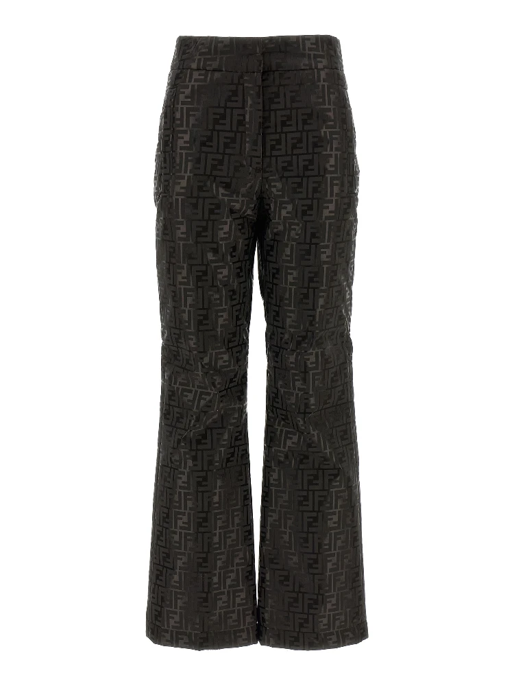 Brown Cotton Athletic Pants