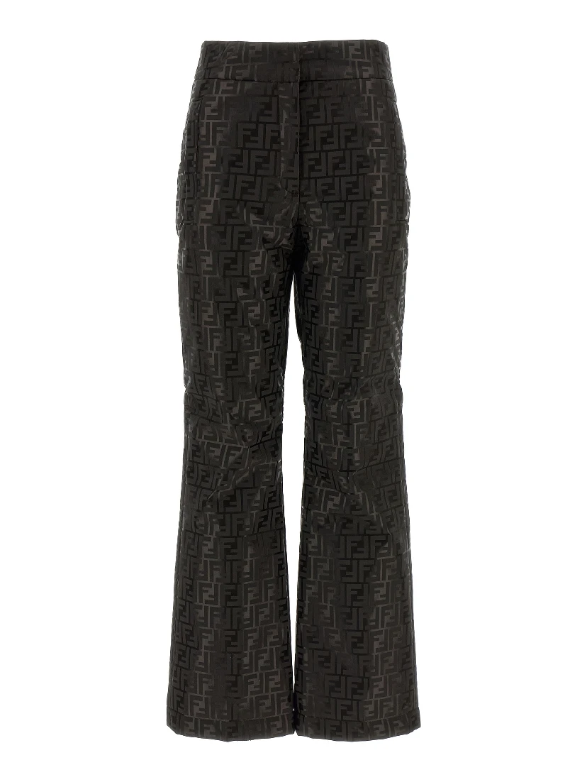 Brown Cotton Athletic Pants