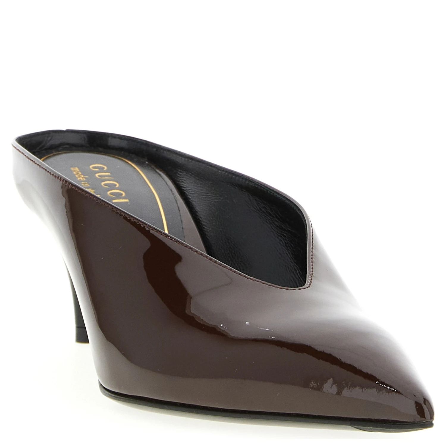 Bordeaux Calfskin Mid Heel Pumps