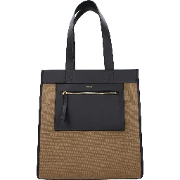 Brown Fabric Shoulder Bag
