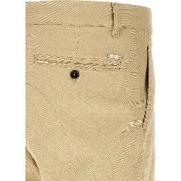 Beige Cotton Cargo Pants