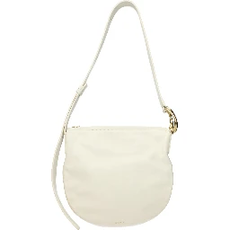 Beige Leather Crossbody Bag