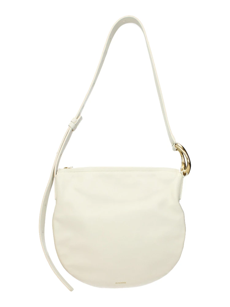 Beige Leather Crossbody Bag