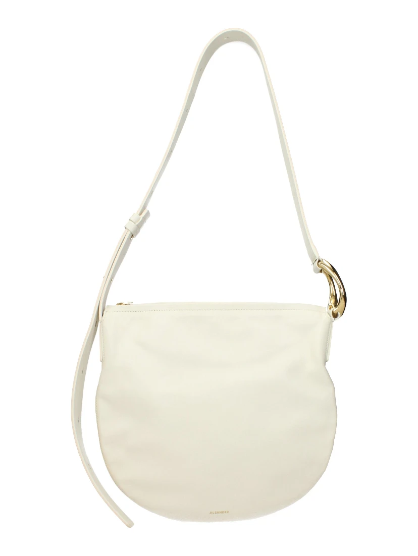 Beige Leather Crossbody Bag