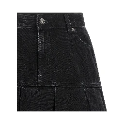 Blue Cotton Long Skirt