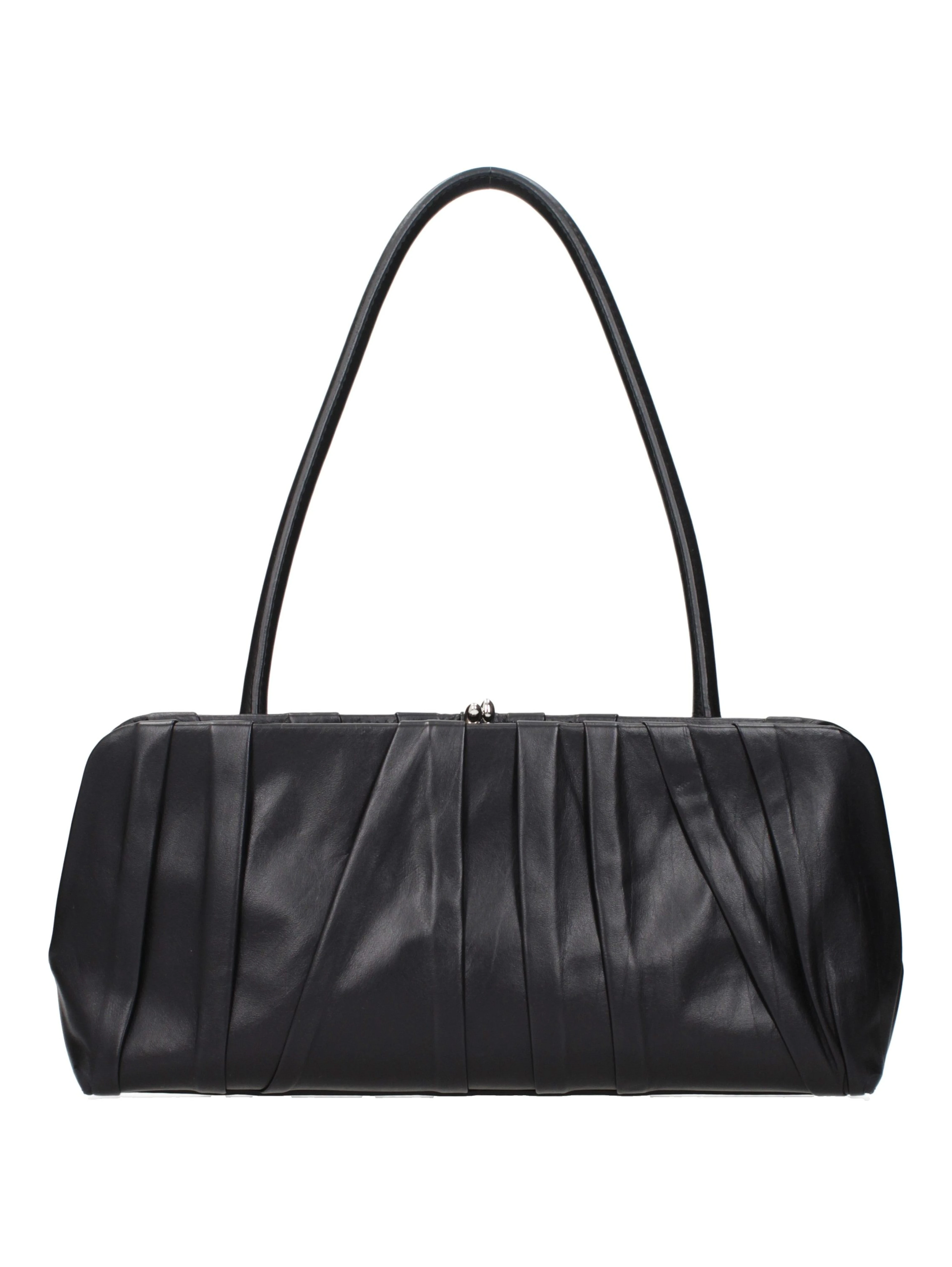 Black Leather Shoulder Bag