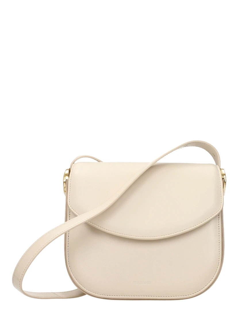 Beige Leather Crossbody Bag