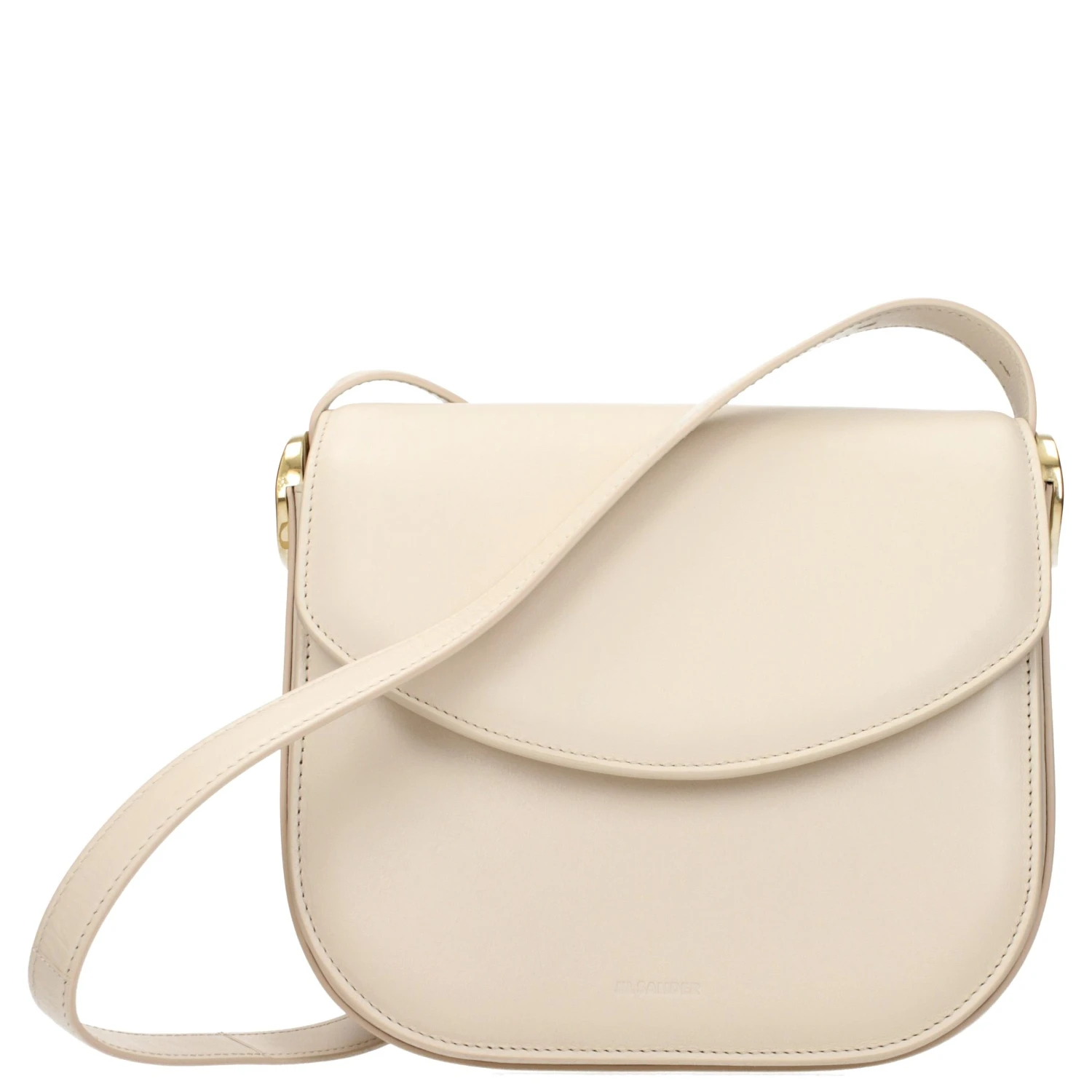 Beige Leather Crossbody Bag