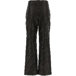 Brown Cotton Athletic Pants