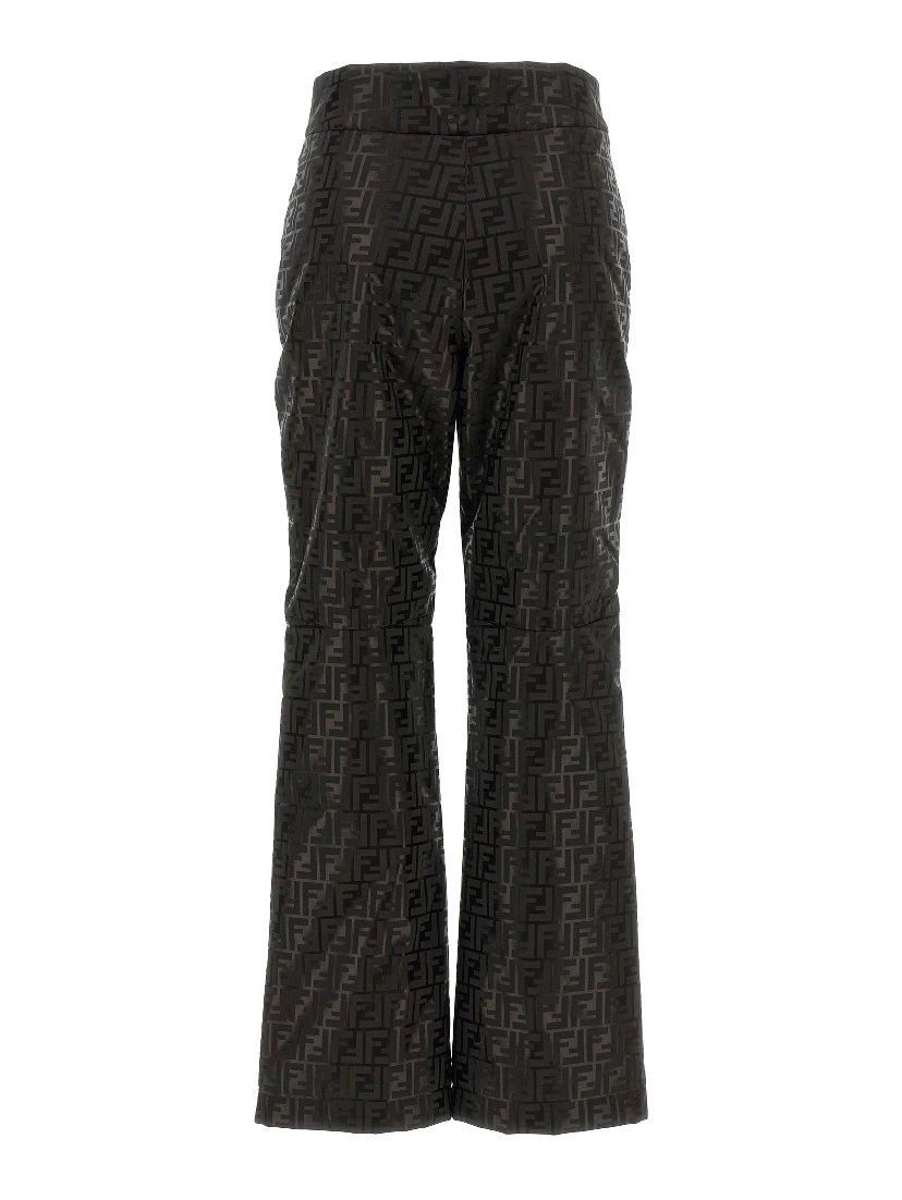 Brown Cotton Athletic Pants