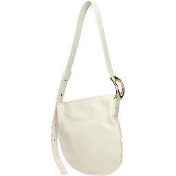 Beige Leather Crossbody Bag