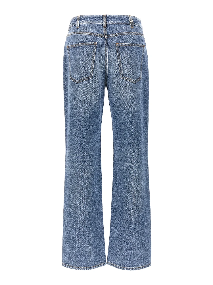 Blue Cotton High-Waisted Jean alternative