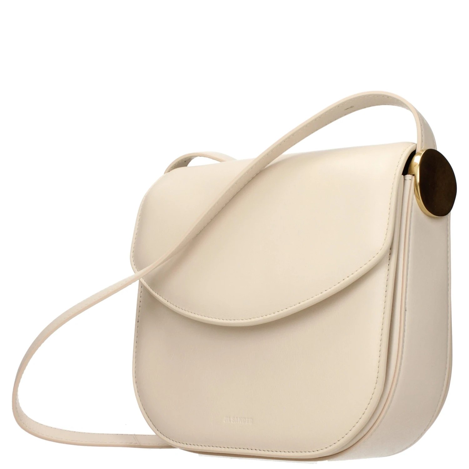 Beige Leather Crossbody Bag