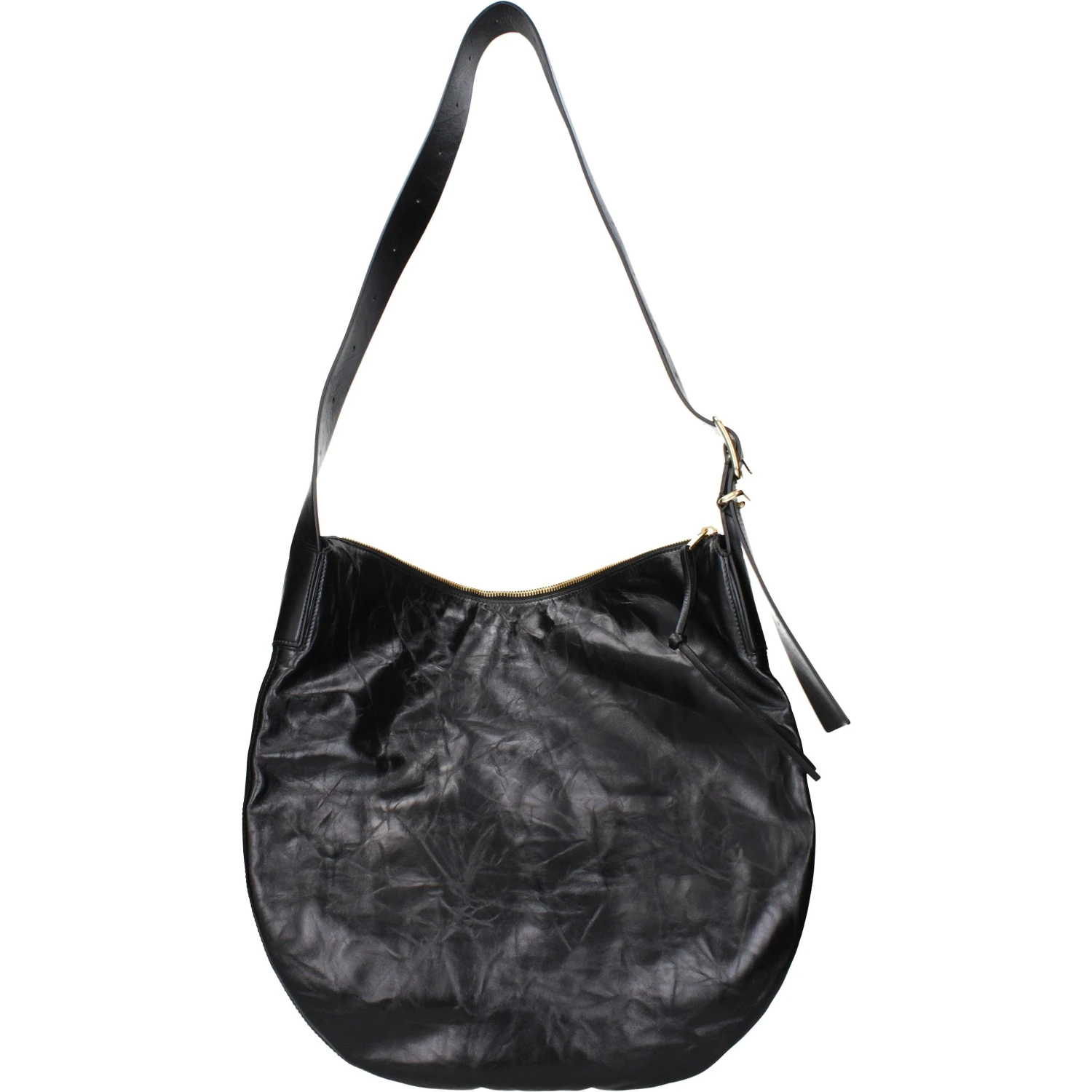 Black Leather Crossbody Bag