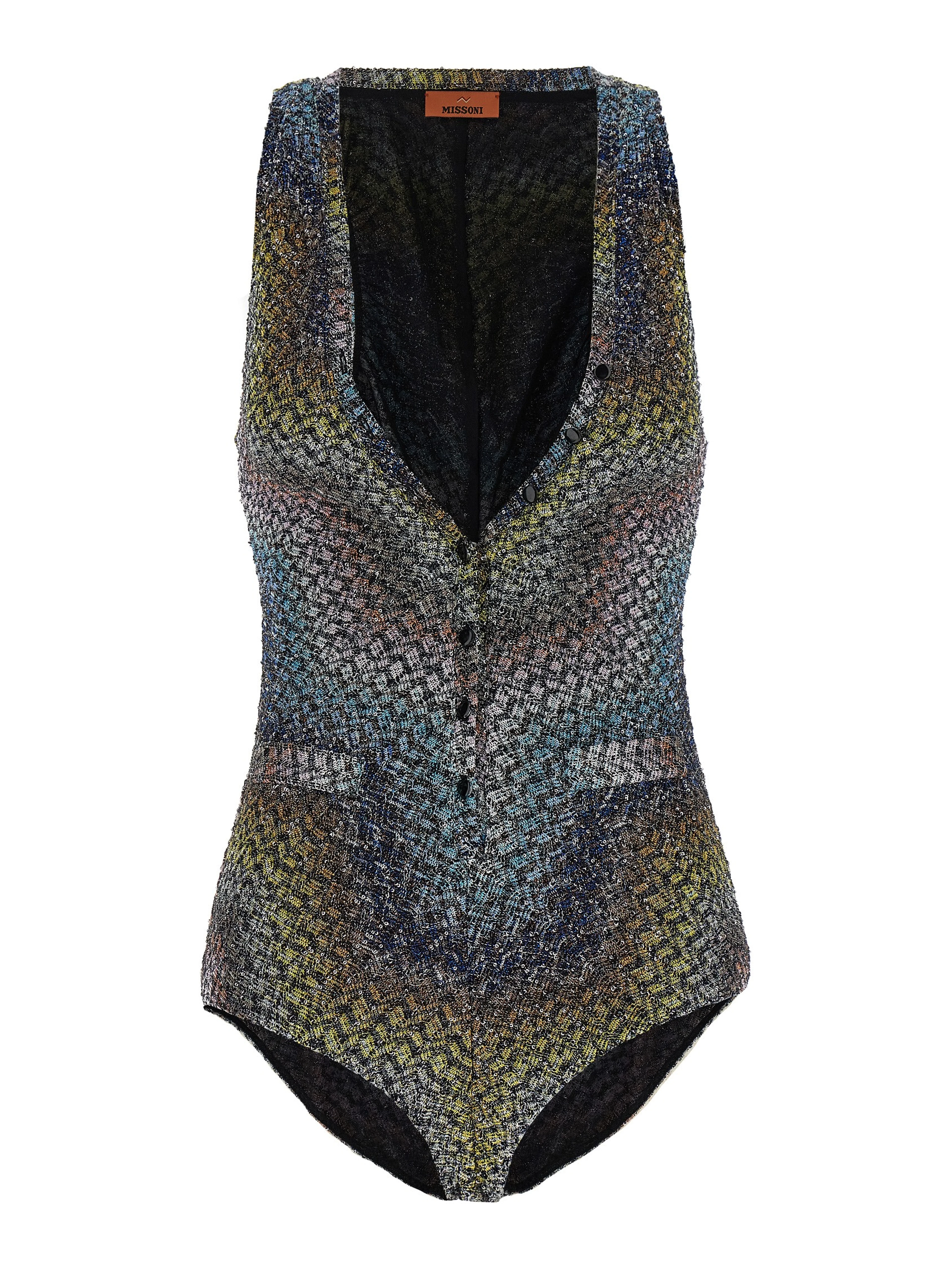 Multicolor Viscose One-Piece Swimsuit