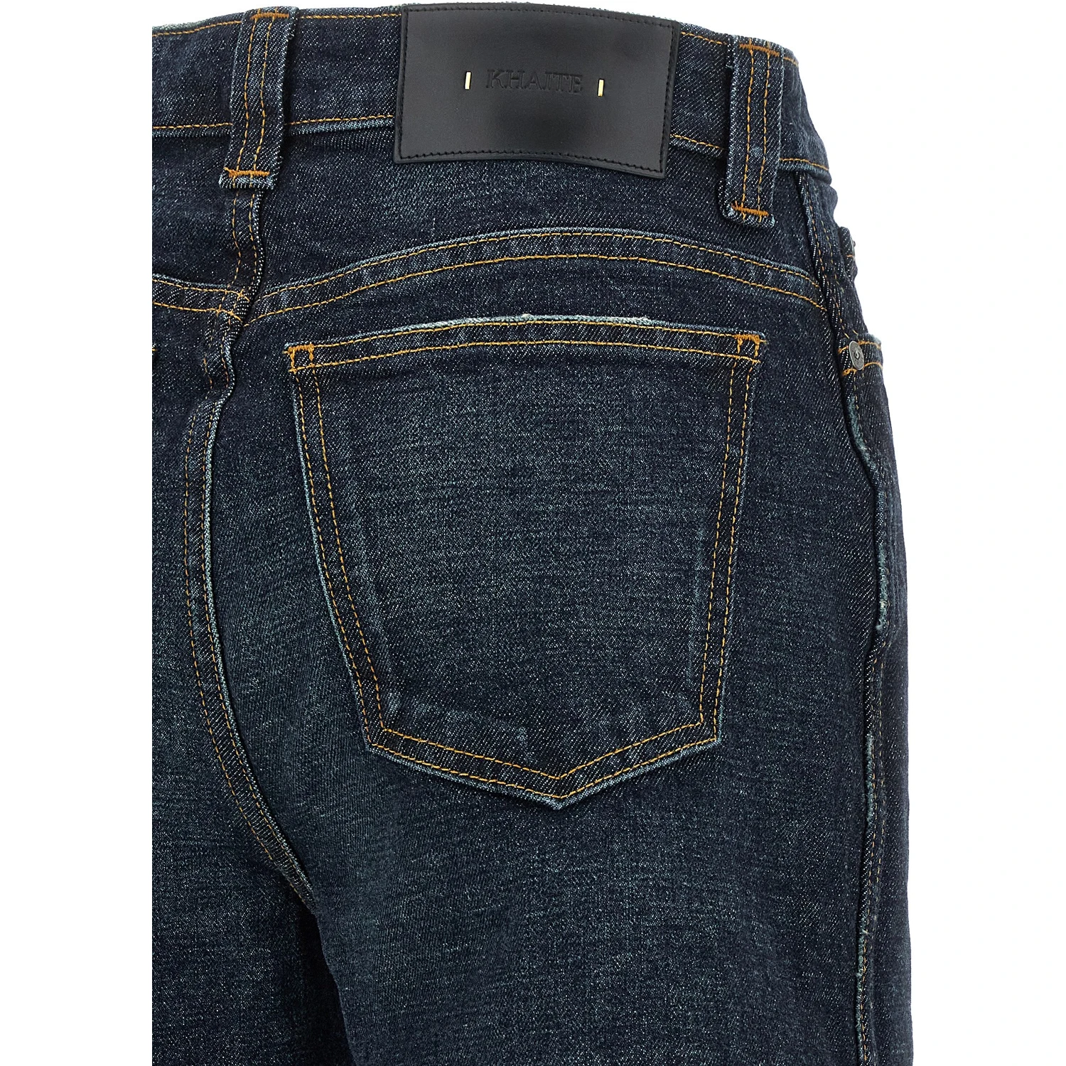 Blue Cotton Flared Jeans