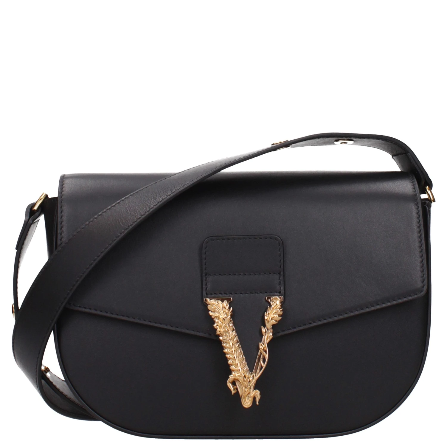Black Leather Crossbody Bag