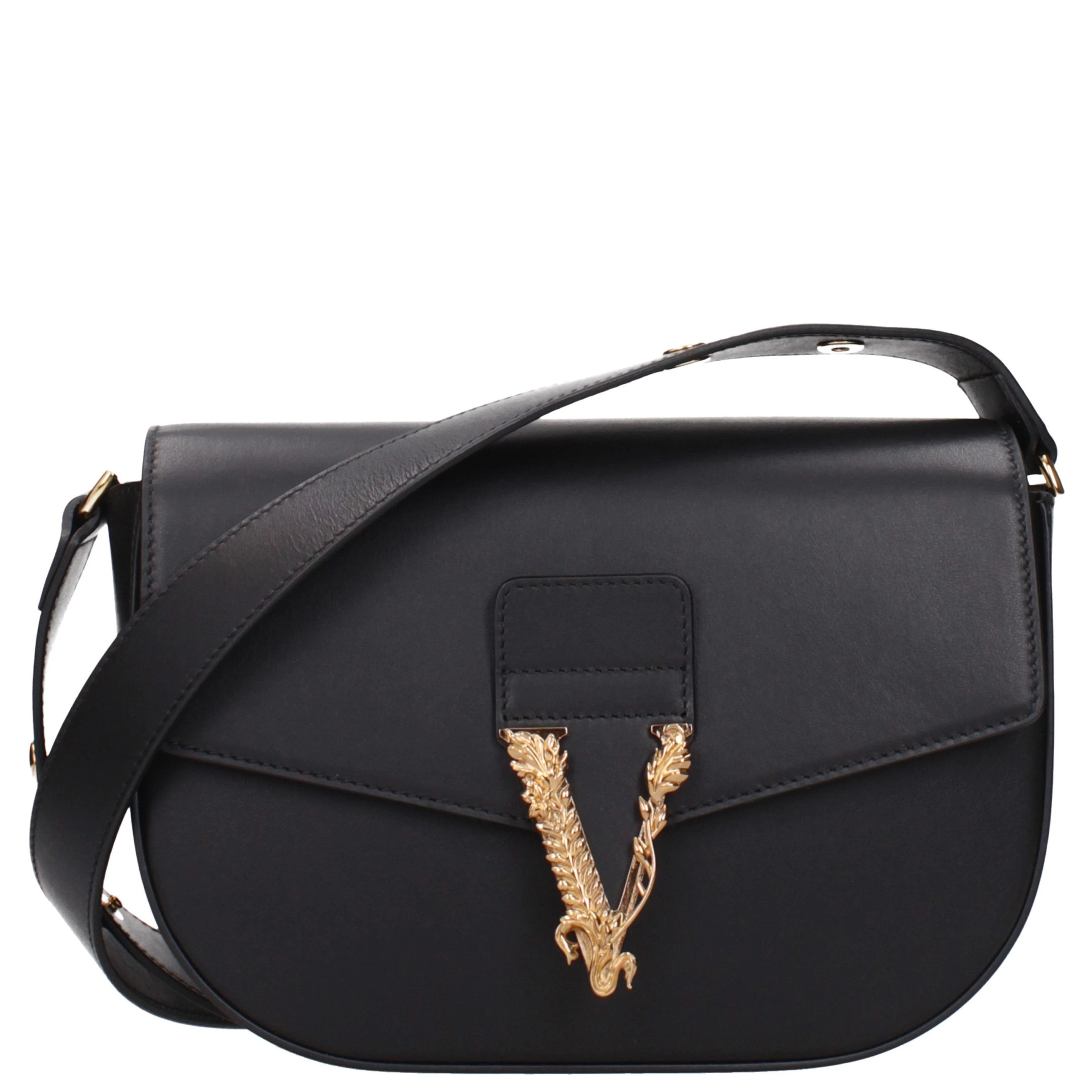 Black Leather Crossbody Bag